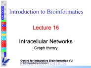Introduction to Bioinformatics