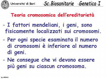 Teoria cromosomica dell