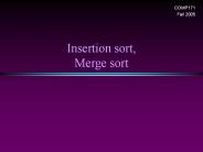 Insertion sort, Merge sort