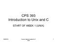 CPS 393 Introduction to Unix and C PowerPoint PPT Presentation