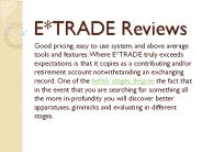 Etrade Reviews