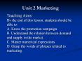 Unit 2 Marketing PowerPoint PPT Presentation
