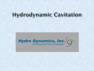 Hydrodynamic Cavitation