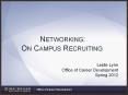 Networking: On Campus Recruiting PowerPoint PPT Presentation