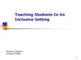 Teaching Students In An Inclusive Setting PowerPoint PPT Presentation
