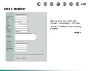 Sign up with your name and company information 