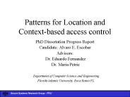 Patterns for Location and Context-based access control