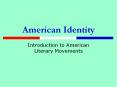 American Identity PowerPoint PPT Presentation