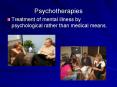 Psychotherapies PowerPoint PPT Presentation