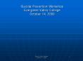 Suicide Prevention Workshop Evergreen Valley College   October 14, 2009 PowerPoint PPT Presentation