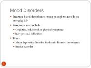 Mood Disorders