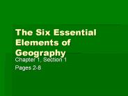 The Six Essential Elements of Geography