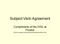 Subject-Verb Agreement PowerPoint PPT Presentation