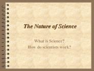 The Nature of Science