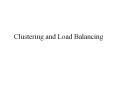 Clustering and Load Balancing PowerPoint PPT Presentation