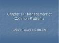 Chapter 14: Management of Common Problems PowerPoint PPT Presentation