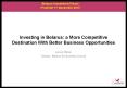 Investing in Belarus: a More Competitive Destination With Better Business Opportunities PowerPoint PPT Presentation