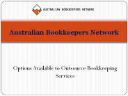 Options Available to Outsource Bookkeeping Services