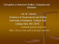 Corruption in American Politics: Congress and Elections PowerPoint PPT Presentation