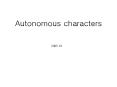 Autonomous characters PowerPoint PPT Presentation