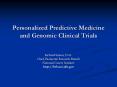 Personalized Predictive Medicine and Genomic Clinical Trials PowerPoint PPT Presentation