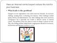 Have an Internal control expert reduce the risk PowerPoint PPT Presentation