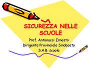 SICUREZZA NELLE SCUOLE