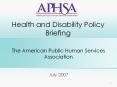 Health and Disability Policy Briefing PowerPoint PPT Presentation