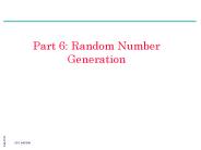Part 6: Random Number Generation