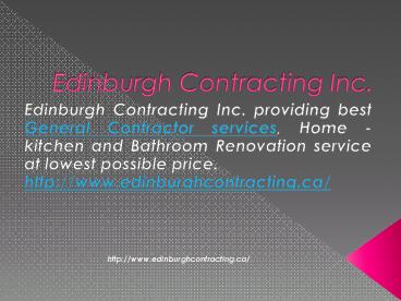 General Contractors Ottawa | Kitchen - Bathroom Renovations