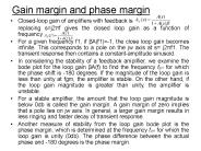 Gain margin and phase margin