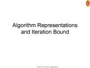 Algorithm Representations and Iteration Bound