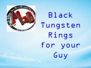 Black Tungsten Rings for Men