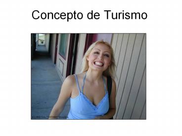 Concepto de Turismo