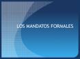 LOS MANDATOS FORMALES PowerPoint PPT Presentation
