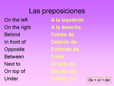 Las preposiciones