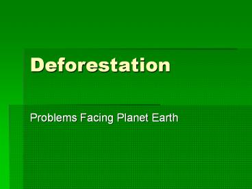 Deforestation