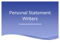 Personal Statemnet Writers PowerPoint PPT Presentation