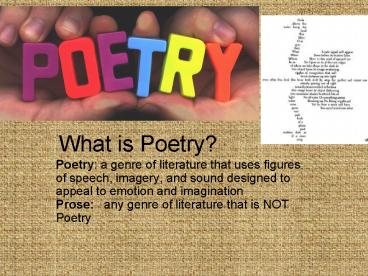 What is Poetry?