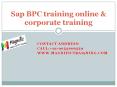 sap bpc online training & corporate training PowerPoint PPT Presentation