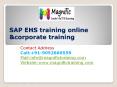 sap ehs online training & corporate training PowerPoint PPT Presentation