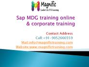 sap mdg online training & corporate training