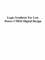 Logic Synthesis For Low Power CMOS Digital Design