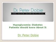 Hypoglycemia: Diabetes Patients should know About It