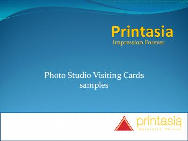 Photo studio recommends for Visiting cards | Printasia.in