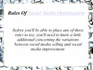 Rules Of Social Media Optimization