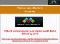 Patient Monitoring Devices Market Trends and Global Forecasts to 2018. PowerPoint PPT Presentation