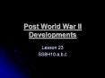 Post World War II Developments PowerPoint PPT Presentation