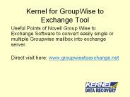 Best tool for Novell Groupwise to Exchange Migration