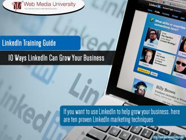 LinkedIn Training Guide - 10 Ways LinkedIn Can Grow Your Business ...